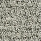 Light gray woven fabric texture with pebble-like surface, dark gray grid pattern, looped construction, matte finish, label reads “swan fabric f 968 24”.